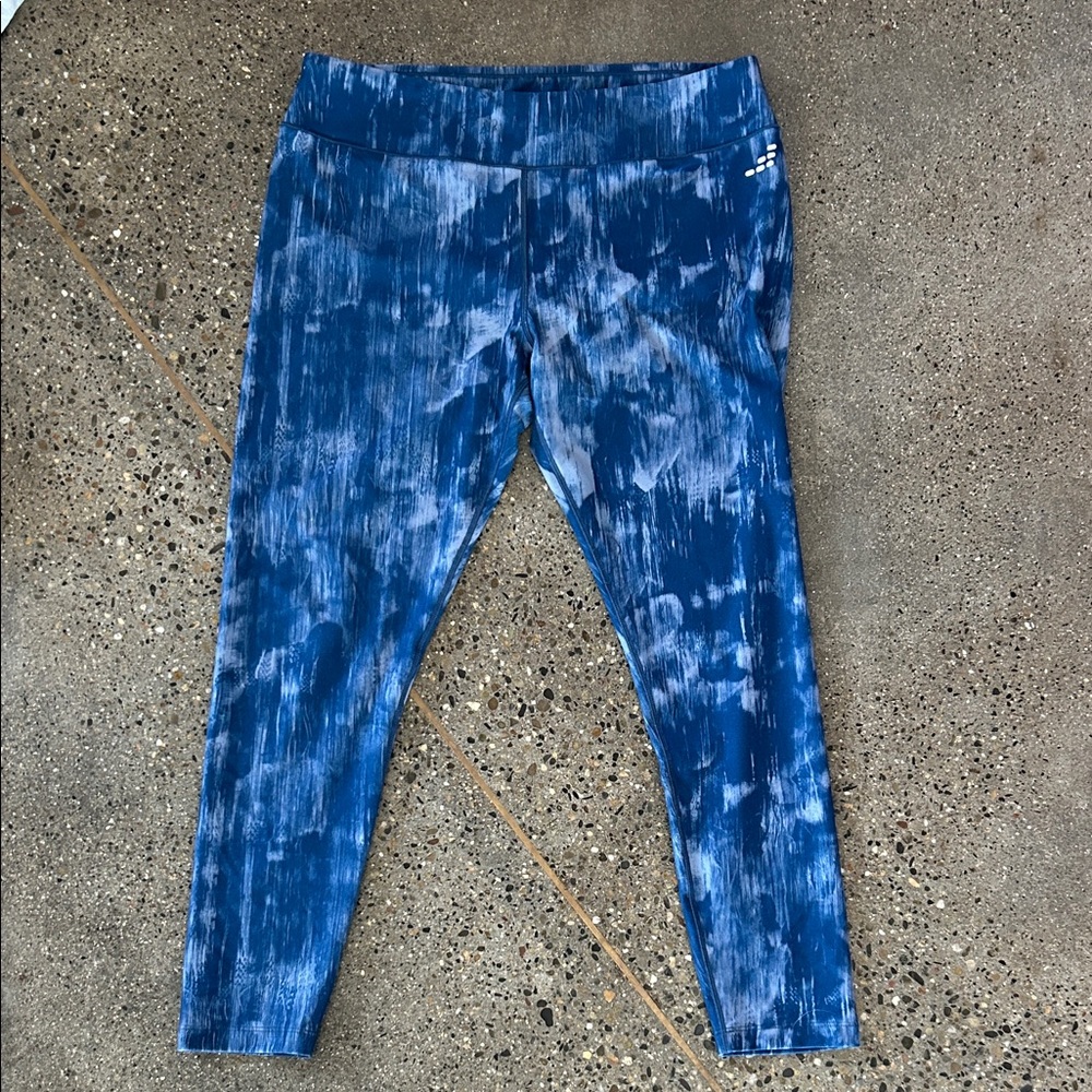 BCG women’s leggings - athletic pants workout blue tie dye